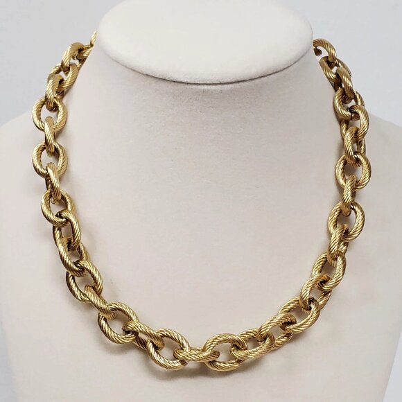 Louis Vuitton Lock & Key Gold w/Unbranded Cuban Geometry Stainless Steel Chain - Picture 7 of 11